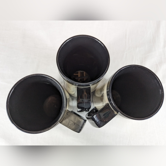 Thermo Serv Vintage Mug Cup Oklahoma State Tree Oil Rig Made in USA - Set of 3 - Picture 7 of 15